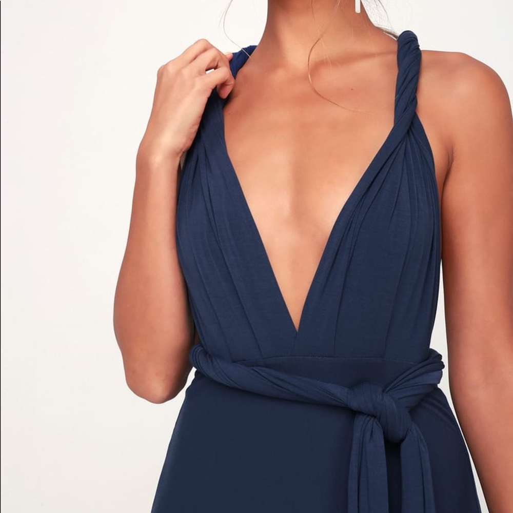Lulus Tricks of the Trade Navy Blue Maxi Dress
